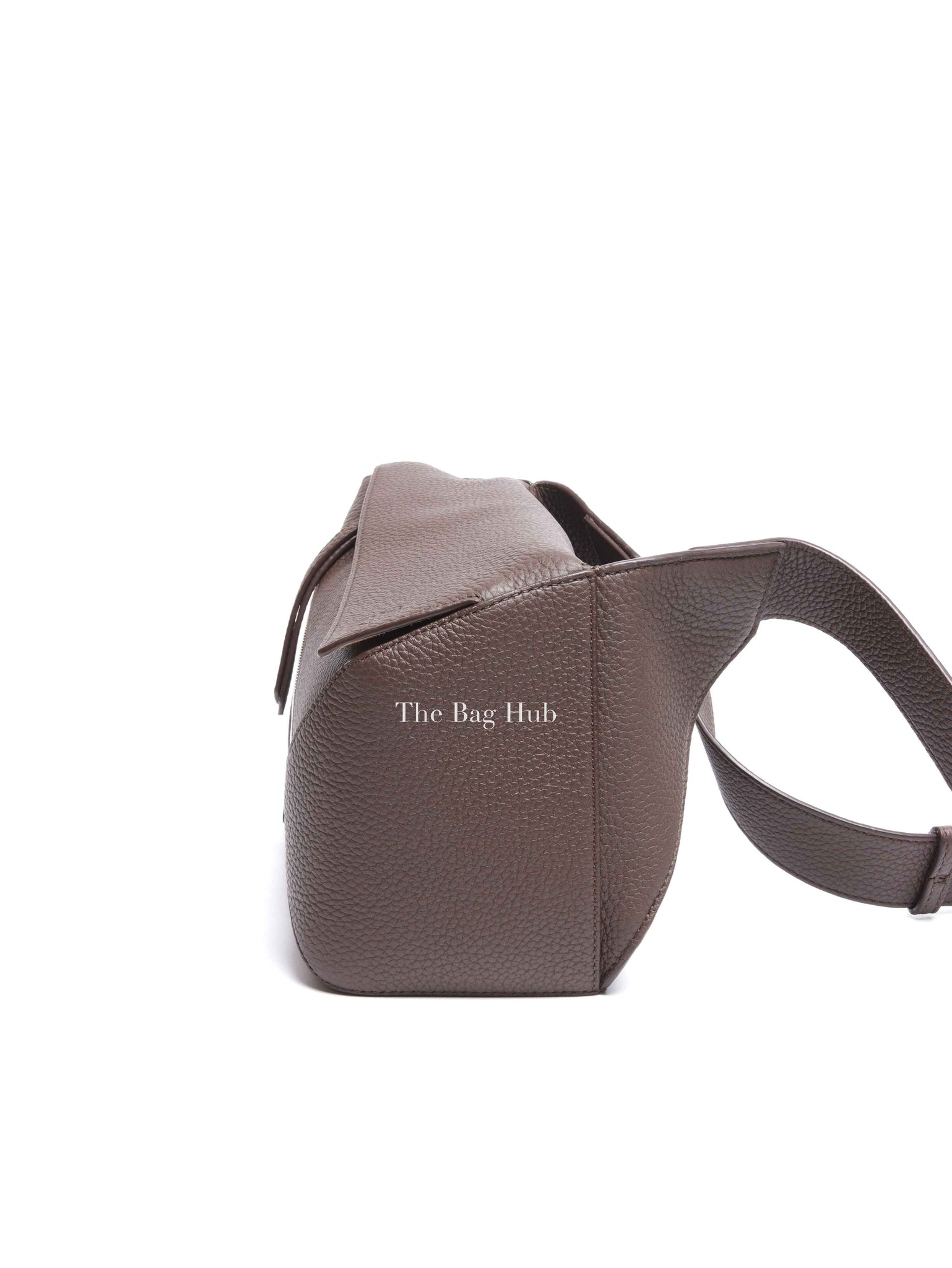 Loewe Dark Cigar Grained Calfskin Small Puzzle Bum Bag