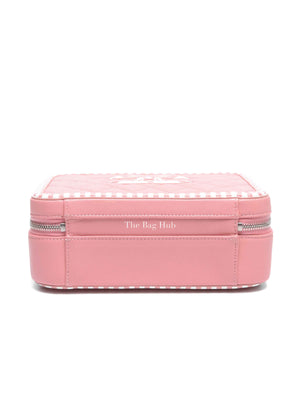 Chanel Pink Caviar Quilted Striped Filigree Vanity Medium Bag