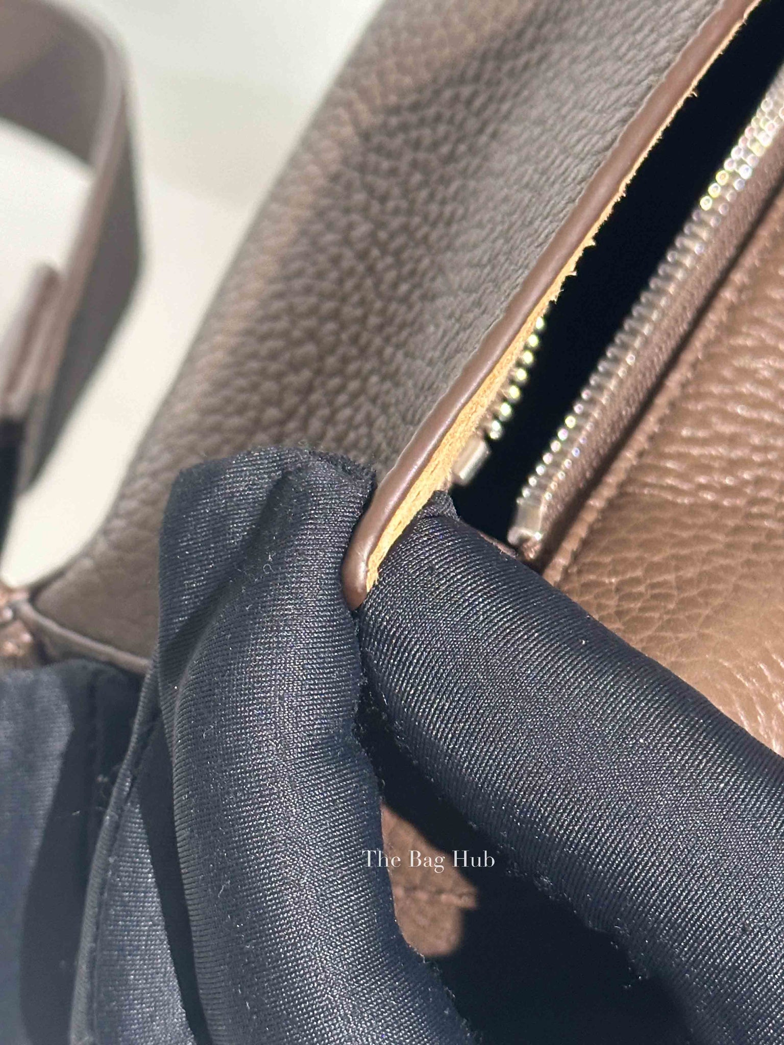 Loewe Dark Cigar Grained Calfskin Small Puzzle Bum Bag