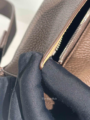Loewe Dark Cigar Grained Calfskin Small Puzzle Bum Bag