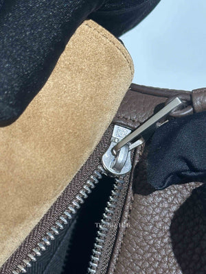 Loewe Dark Cigar Grained Calfskin Small Puzzle Bum Bag