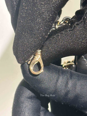 Chanel Black Shiny Lambskin Mesh Clutch With Chain Hobo Bag GHW