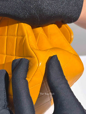 Chanel Mustard Lambskin Classic Double Sided Chain Flap Bag
