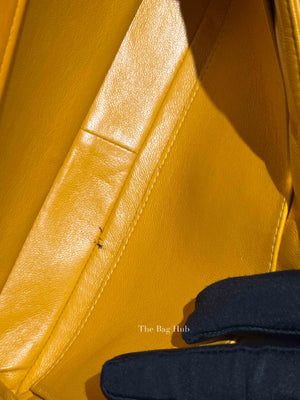 Chanel Mustard Lambskin Classic Double Sided Chain Flap Bag