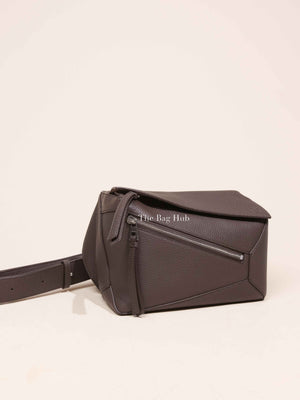 Loewe Dark Cigar Grained Calfskin Small Puzzle Bum Bag