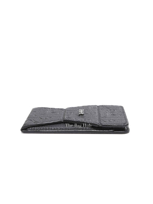 Dior Black Leather Card Holder with Magnetic Phone Stand