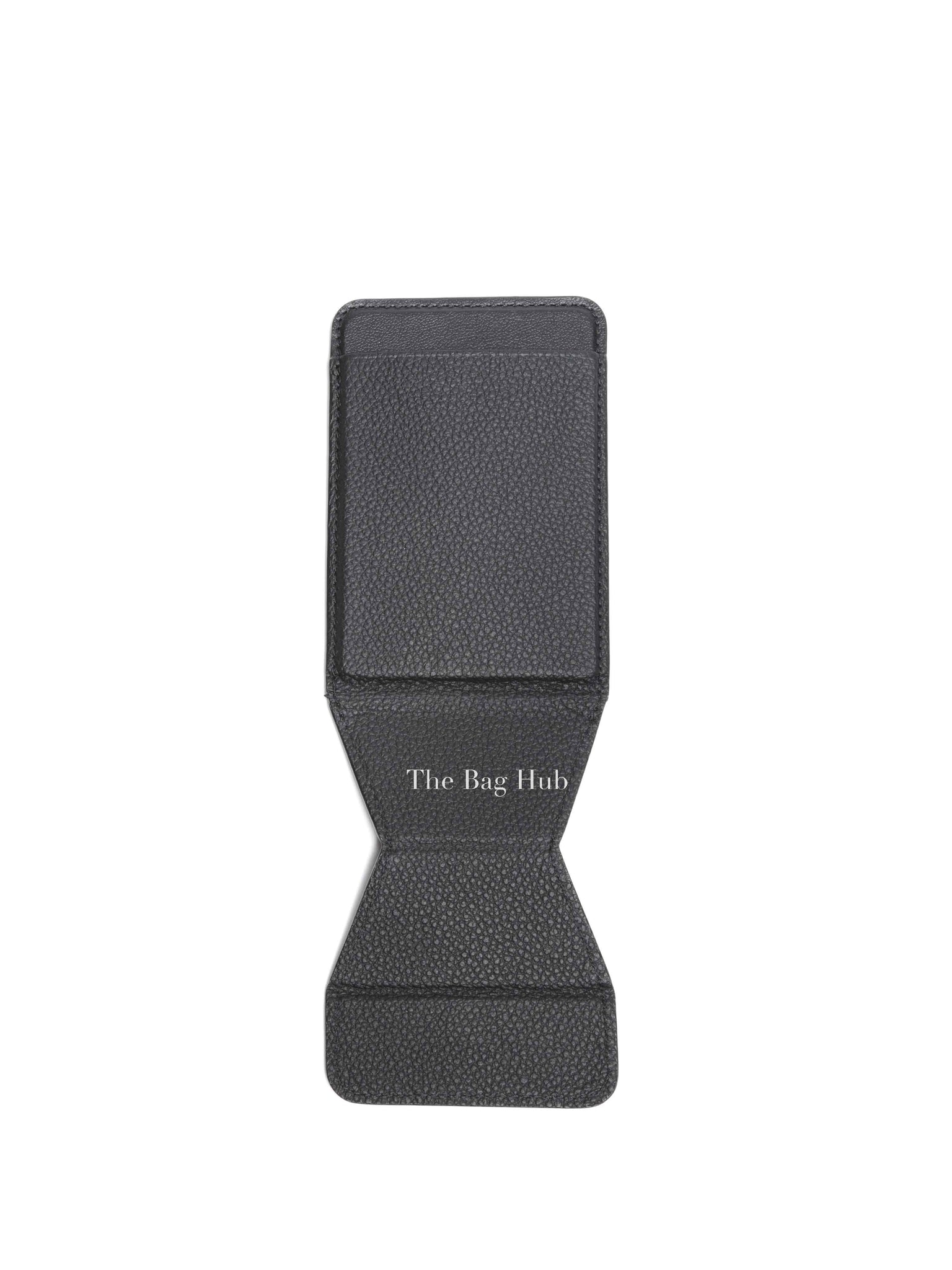Dior Black Leather Card Holder with Magnetic Phone Stand
