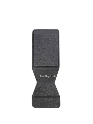 Dior Black Leather Card Holder with Magnetic Phone Stand