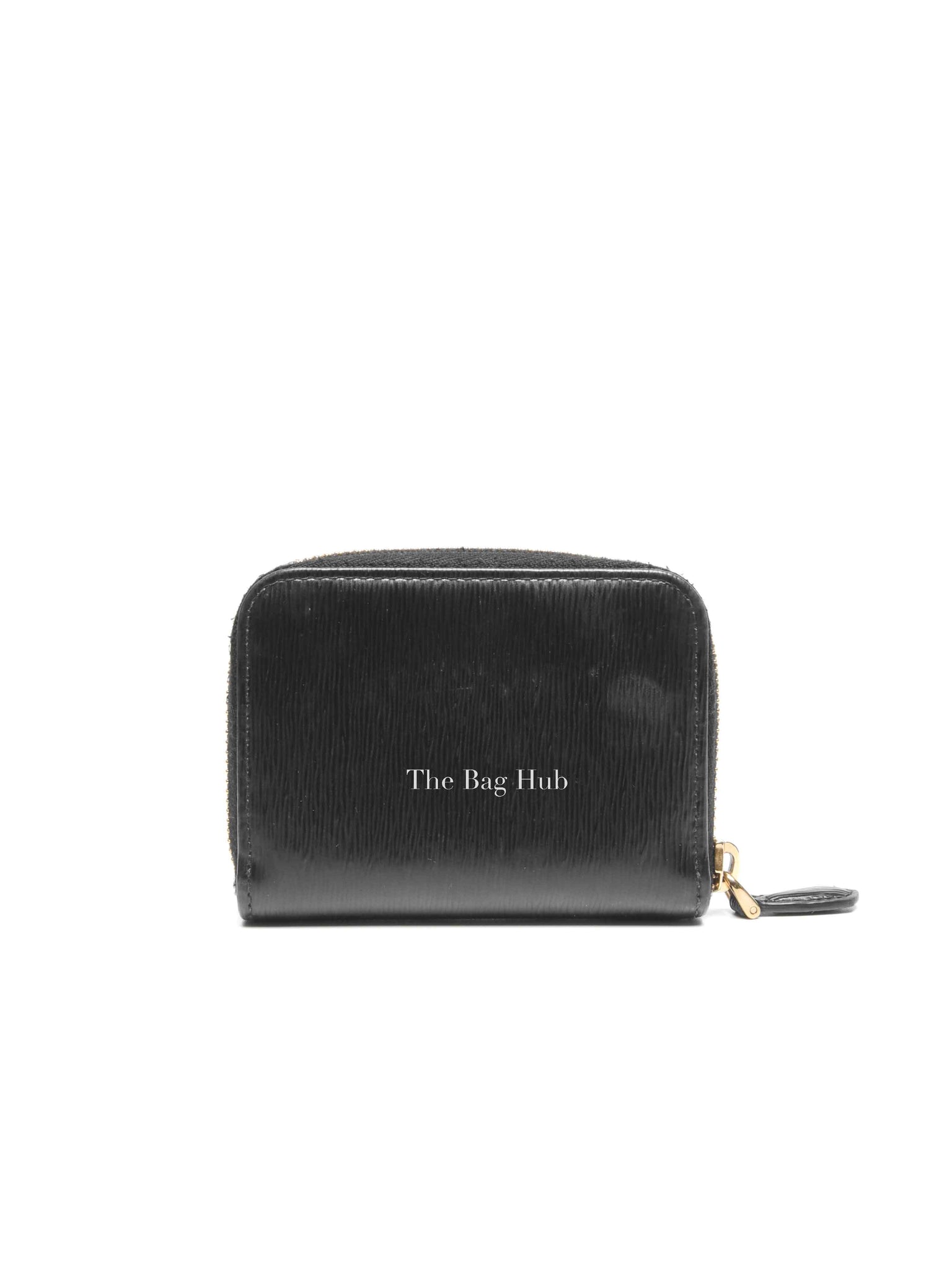 Prada Black Leather Coin Purse Wallet 1MM268