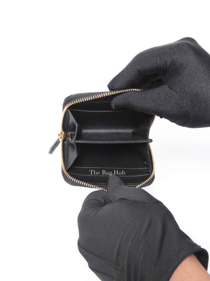 Prada Black Leather Coin Purse Wallet 1MM268