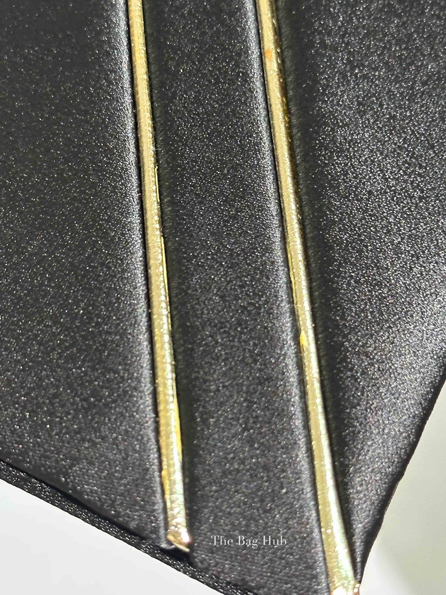 Saint Laurent Black Fabric Envelope Clutch Bag