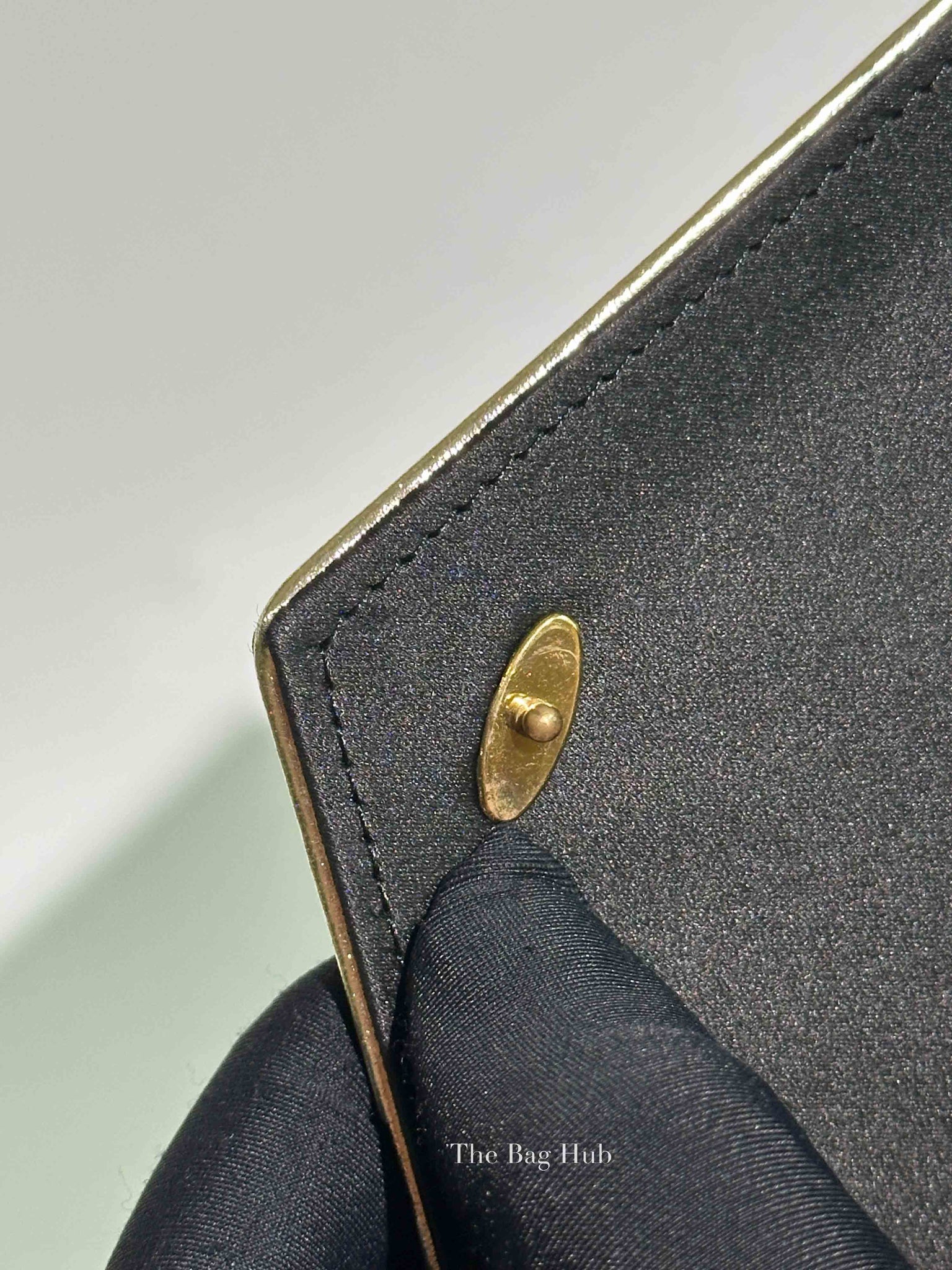 Saint Laurent Black Fabric Envelope Clutch Bag