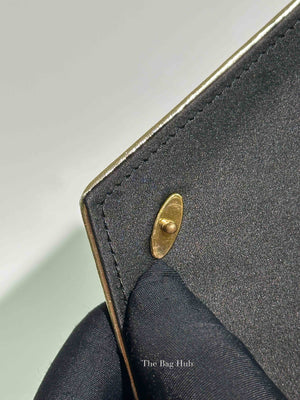Saint Laurent Black Fabric Envelope Clutch Bag