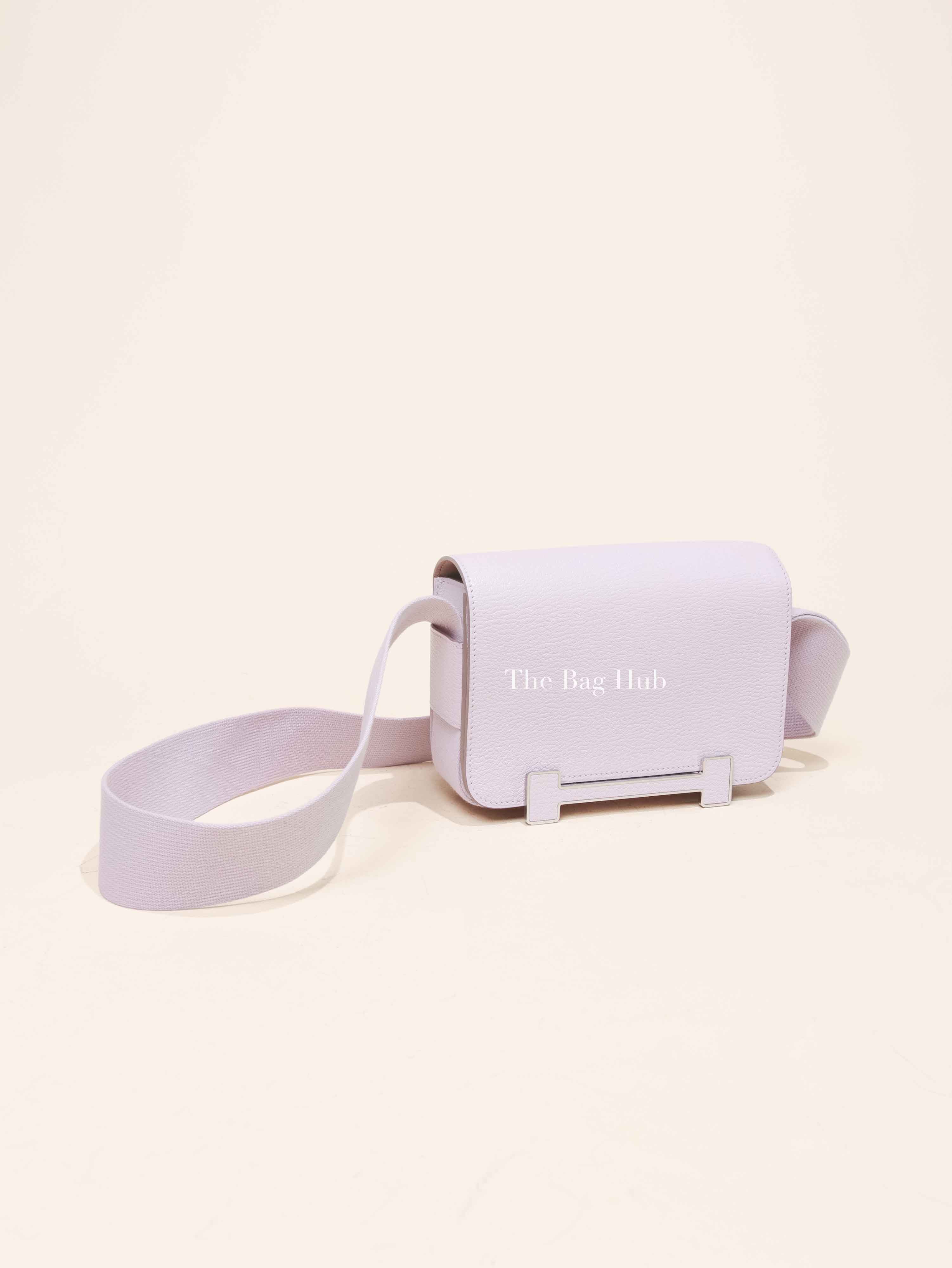 Hermes Mauve Pale Chevre Mysore Geta Bag | Designer Brand