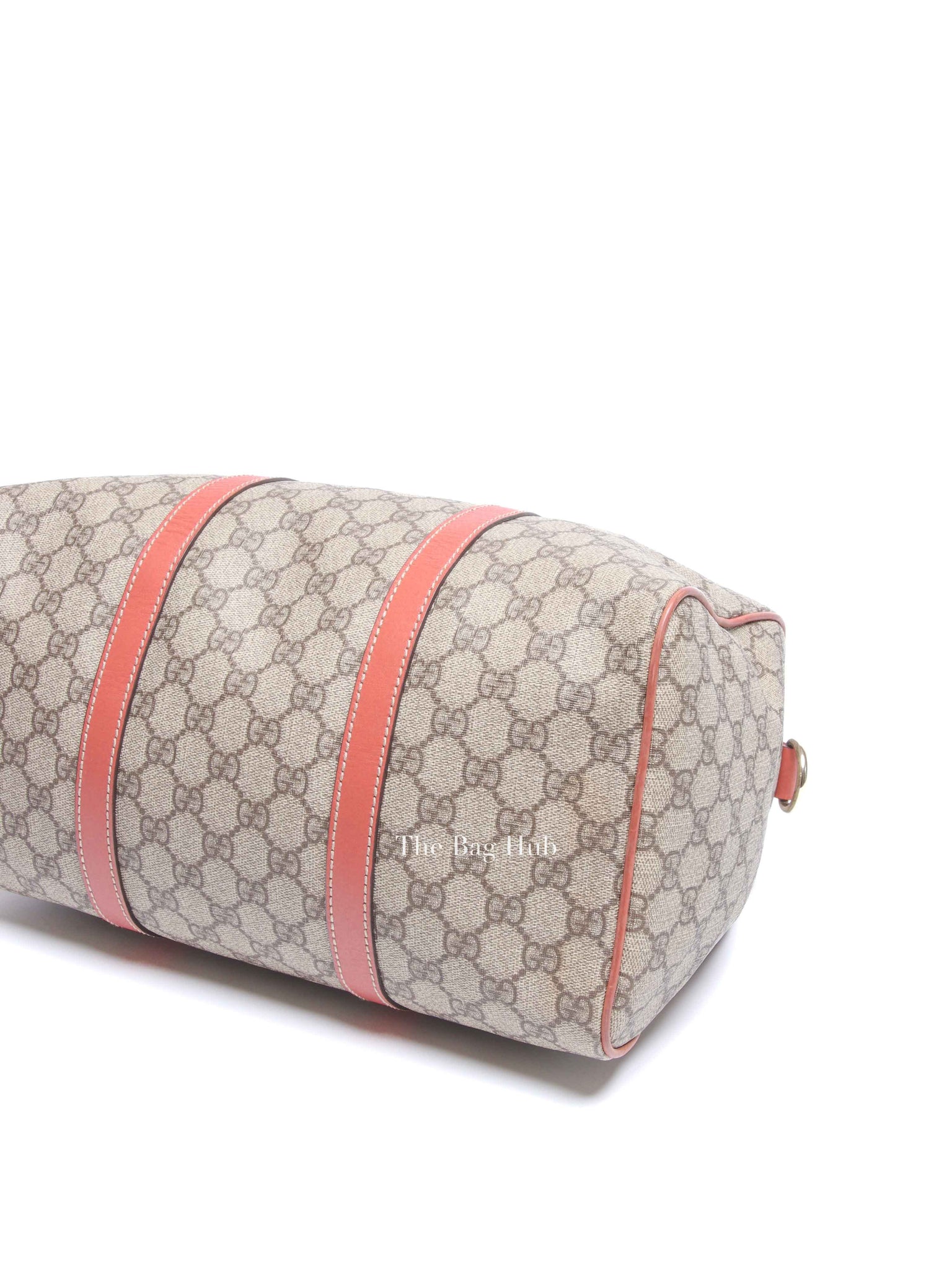 Gucci Beige/Pink Canvas GG Supreme Medium Joy Boston Bag