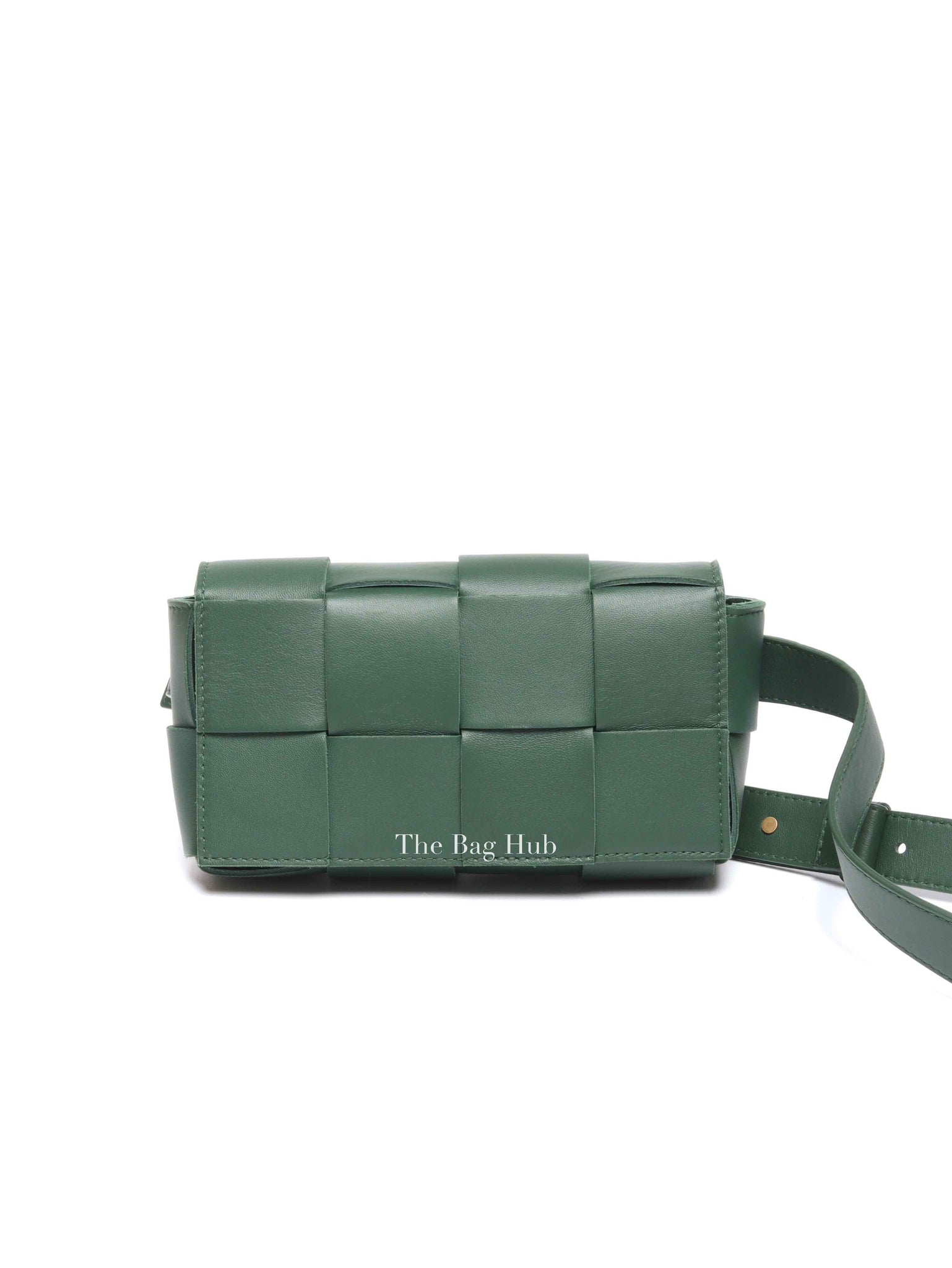 Bottega Veneta Green Leather Cassette Belt Bag