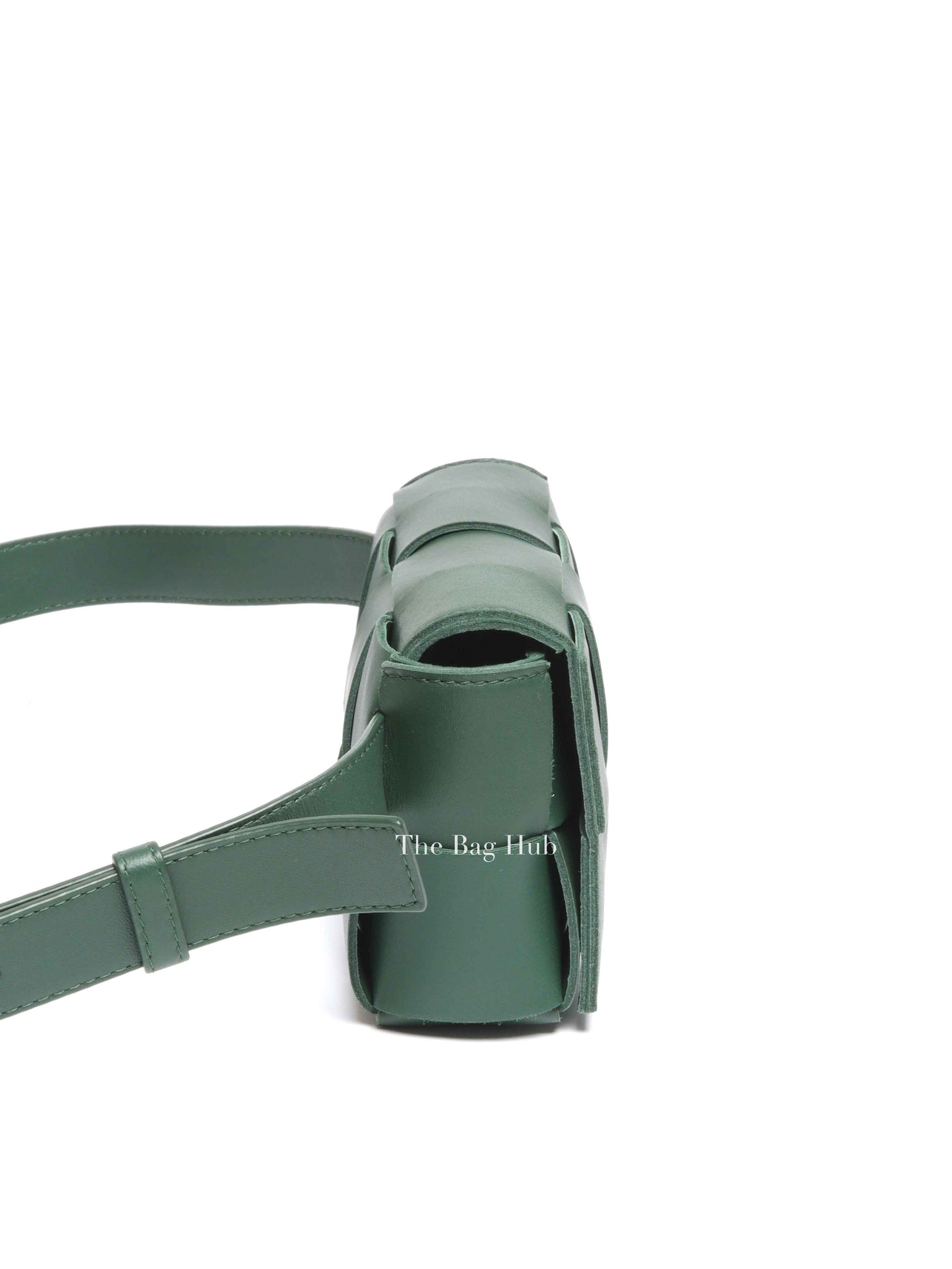 Bottega Veneta Green Leather Cassette Belt Bag