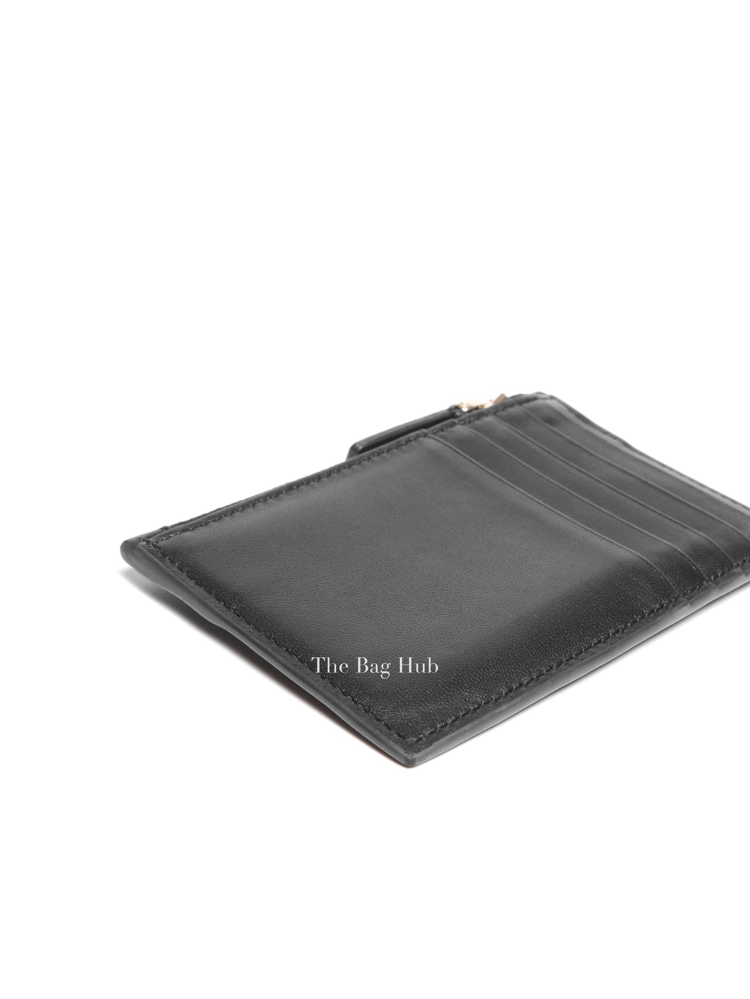 Valentino Garavani Black Vlogo Leather Card Holder