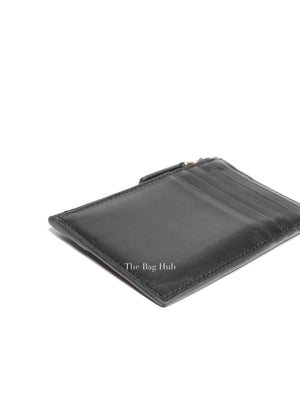 Valentino Garavani Black Vlogo Leather Card Holder