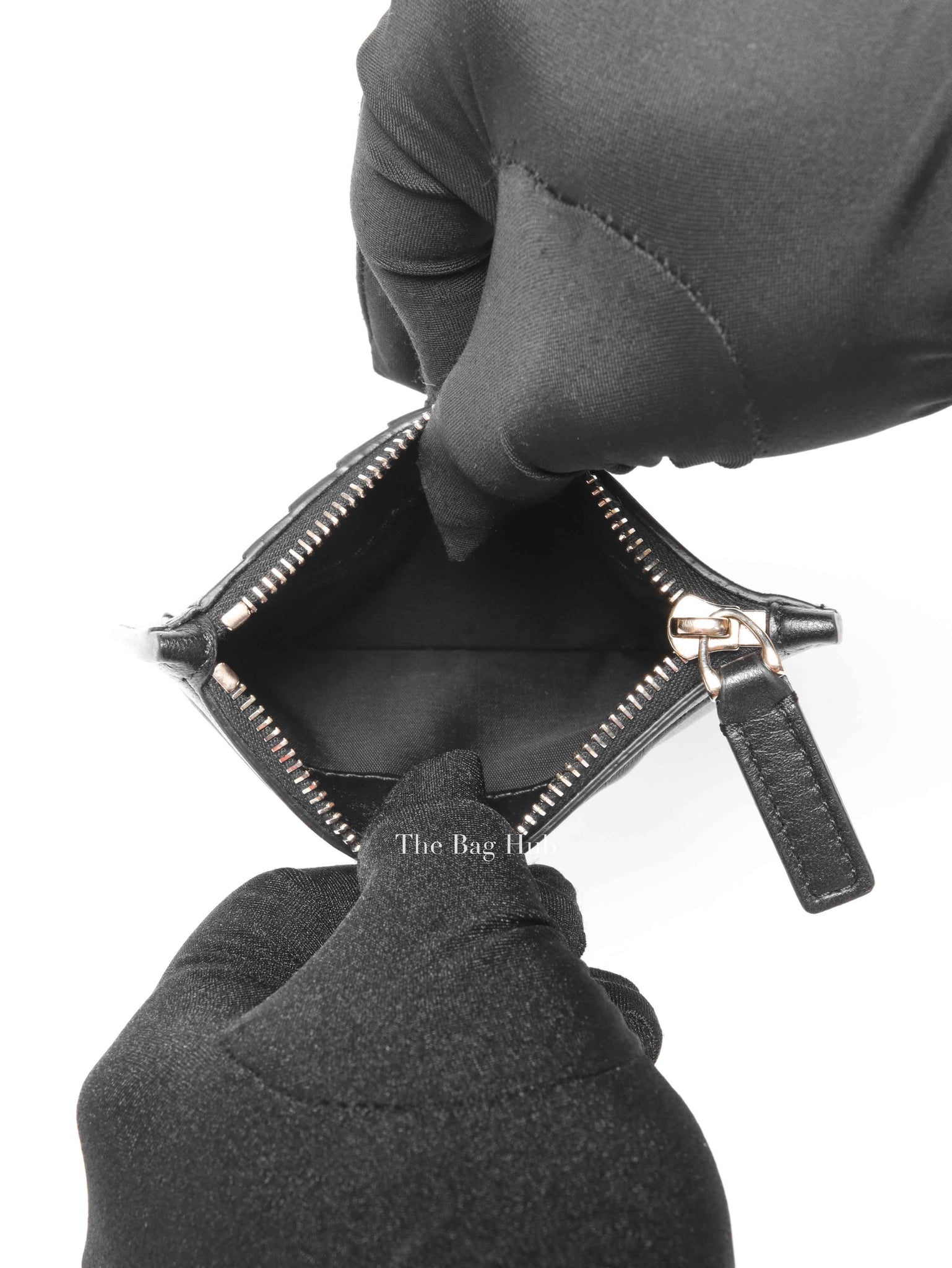 Valentino Garavani Black Vlogo Leather Card Holder