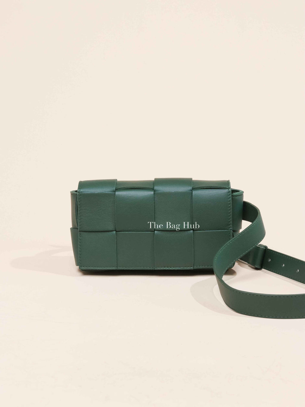 Bottega Veneta Green Leather Cassette Belt Bag