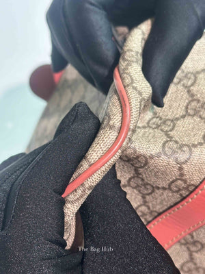 Gucci Beige/Pink Canvas GG Supreme Medium Joy Boston Bag