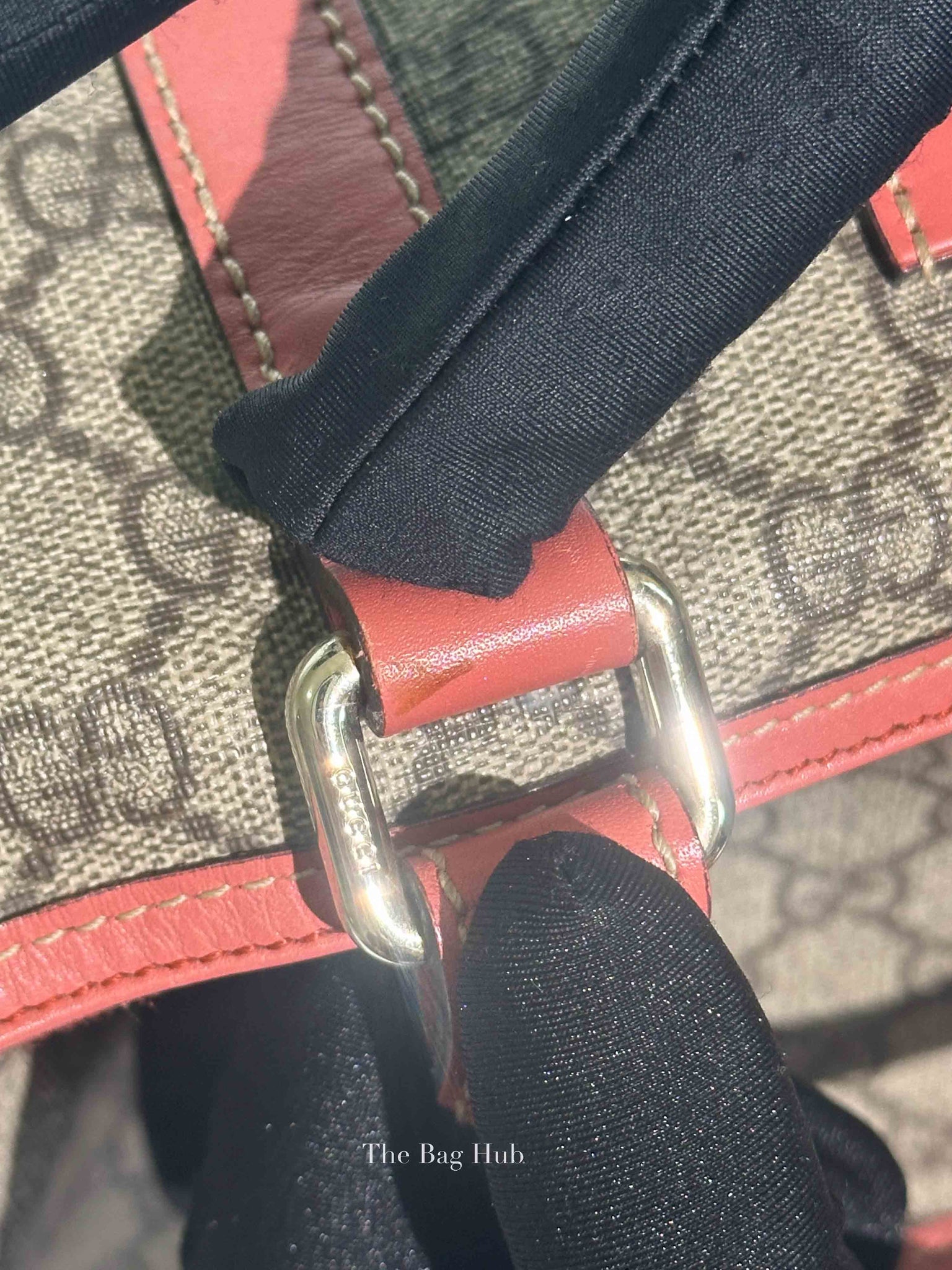 Gucci Beige/Pink Canvas GG Supreme Medium Joy Boston Bag