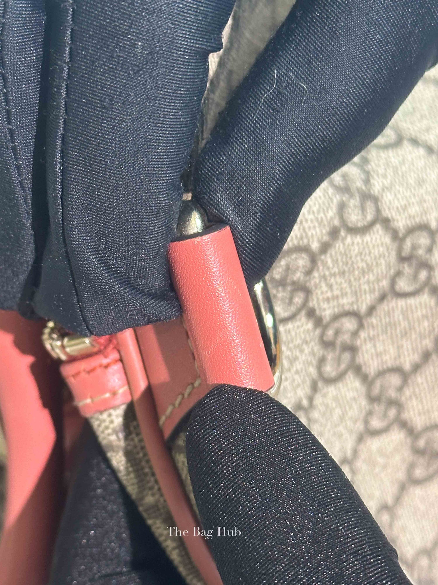 Gucci Beige/Pink Canvas GG Supreme Medium Joy Boston Bag