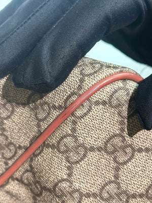 Gucci Beige/Pink Canvas GG Supreme Medium Joy Boston Bag