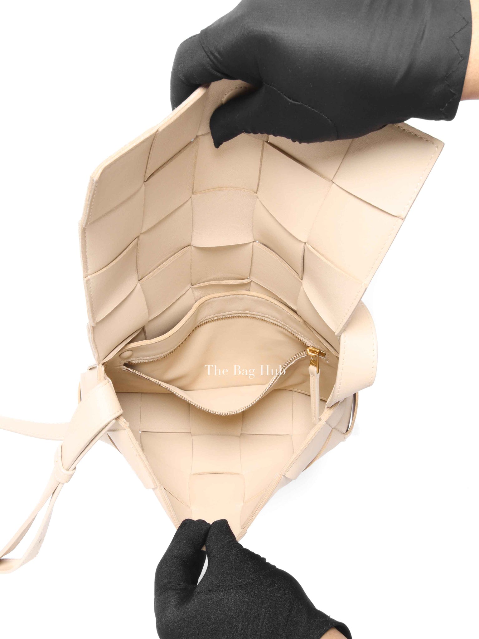 Bottega Veneta Almond Leather Intrecciato Cassette Crossbody Bag