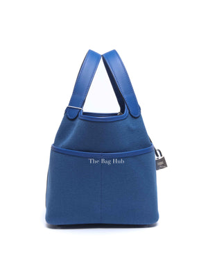 Hermes Bleu Royal Swift/Toile Canvas Picotin Cargo 18 PHW