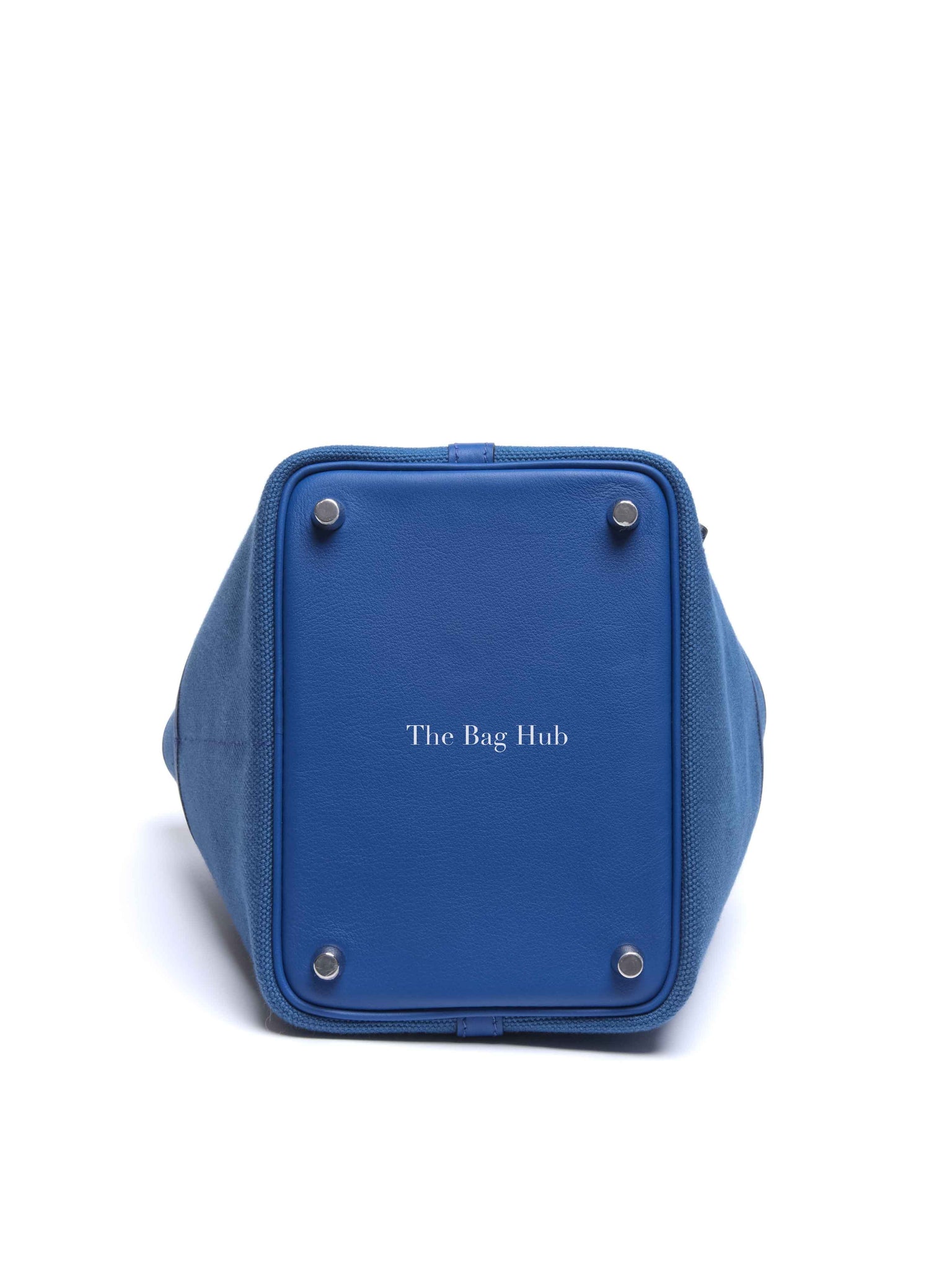 Hermes Bleu Royal Swift/Toile Canvas Picotin Cargo 18 PHW
