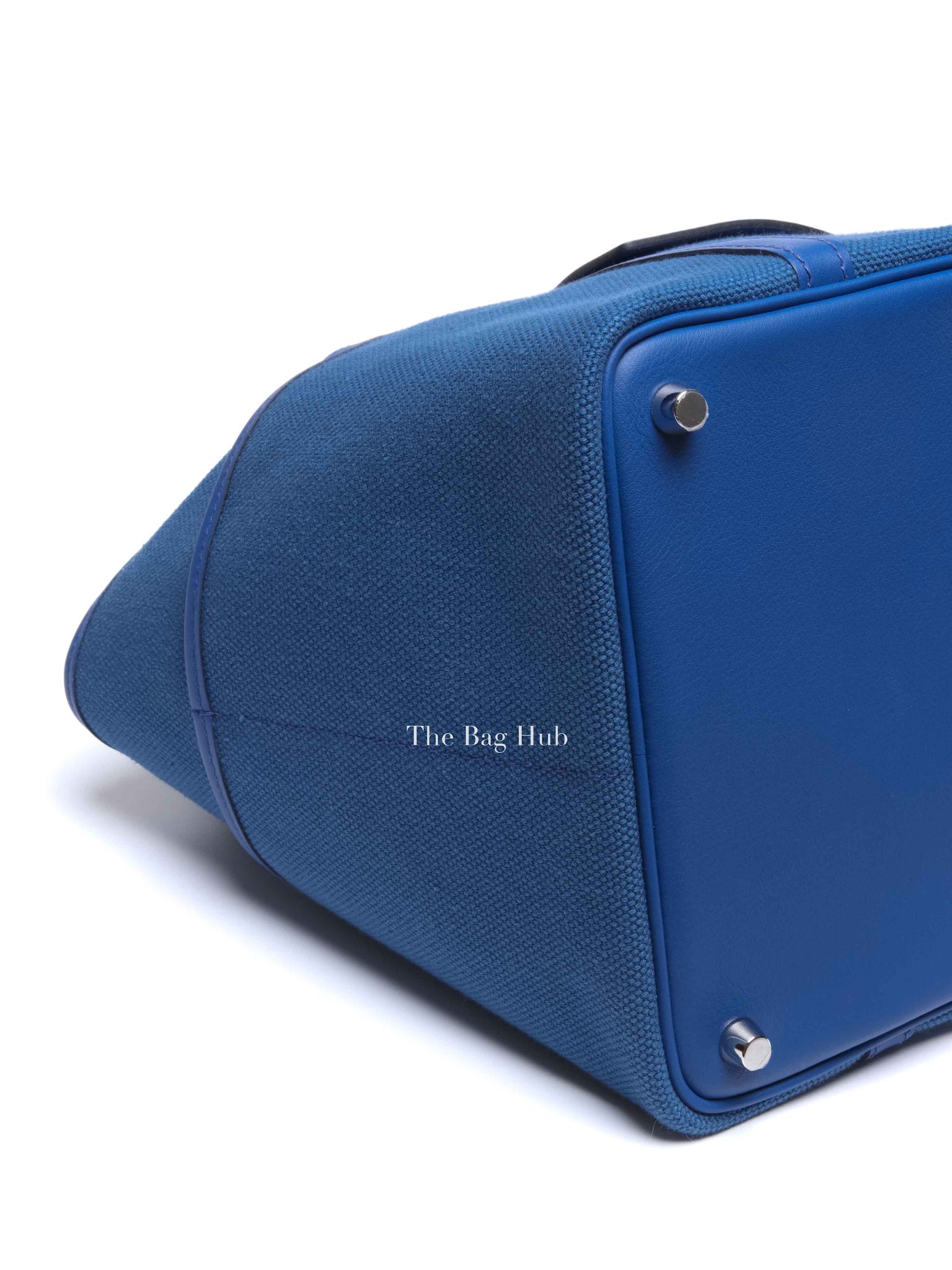 Hermes Bleu Royal Swift/Toile Canvas Picotin Cargo 18 PHW