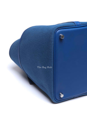 Hermes Bleu Royal Swift/Toile Canvas Picotin Cargo 18 PHW