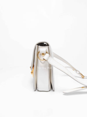 Miu Miu Bianco Leather Madras Pushlock Flap RTC460 Crossbody Bag