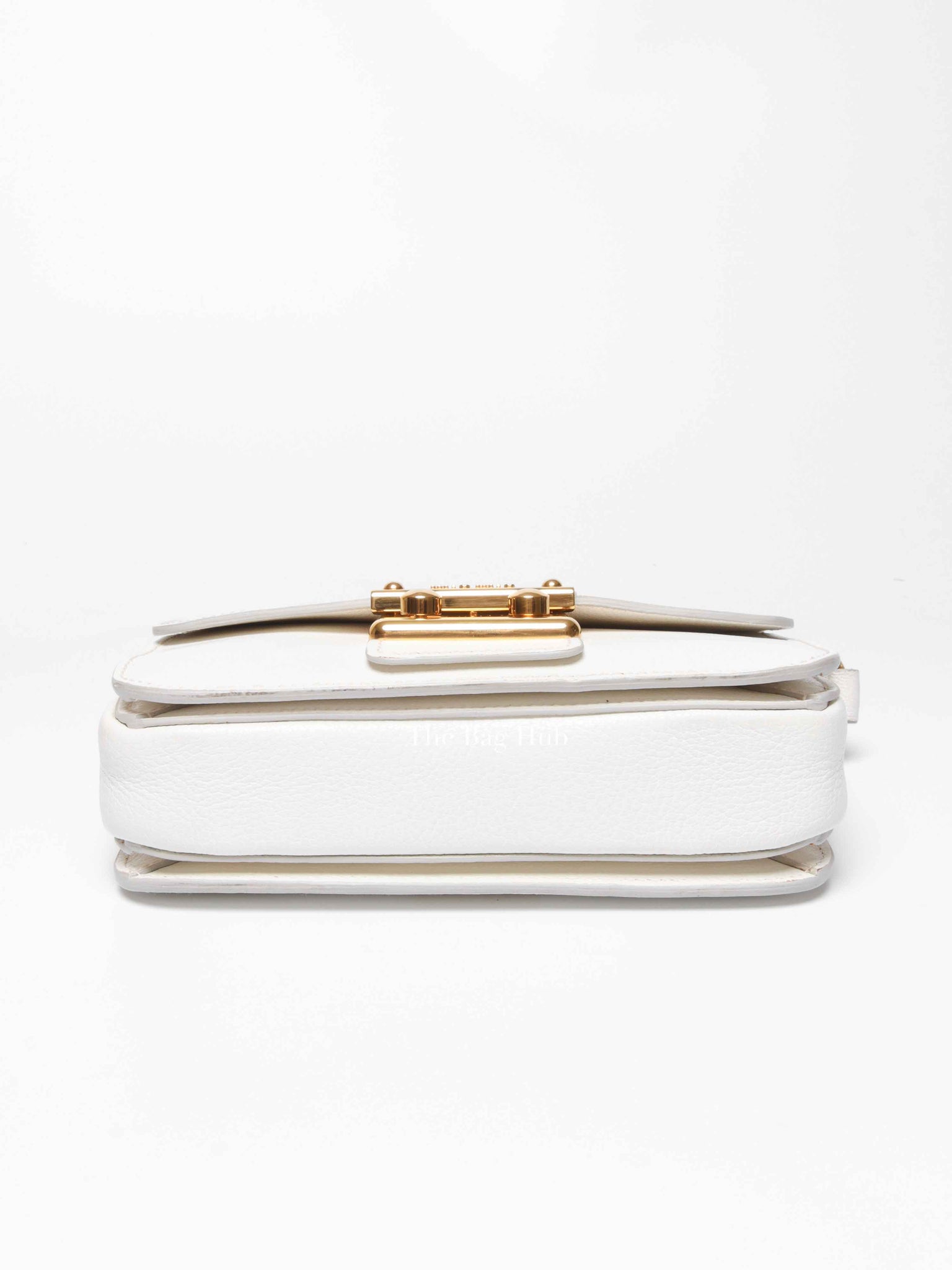 Miu Miu Bianco Leather Madras Pushlock Flap RTC460 Crossbody Bag