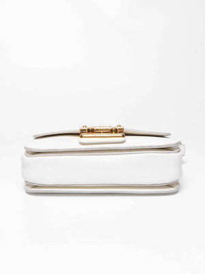 Miu Miu Bianco Leather Madras Pushlock Flap RTC460 Crossbody Bag
