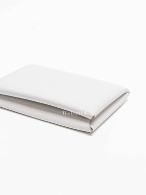 Hermes Gris Pale Leather Calvi Card Holder