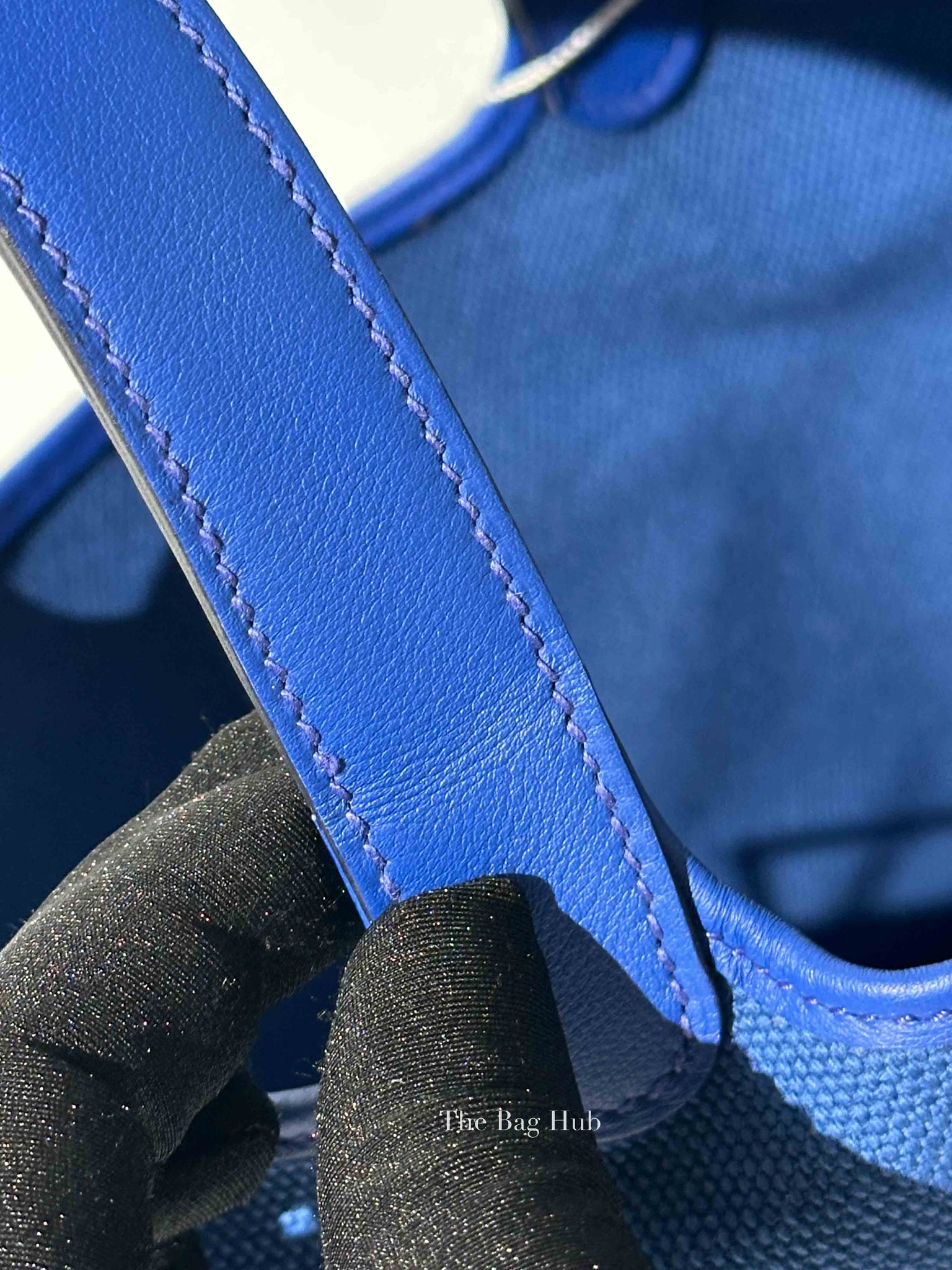 Hermes Bleu Royal Swift/Toile Canvas Picotin Cargo 18 PHW