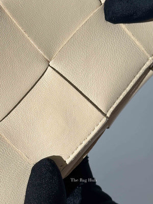 Bottega Veneta Almond Leather Intrecciato Cassette Crossbody Bag