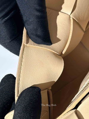 Bottega Veneta Almond Leather Intrecciato Cassette Crossbody Bag