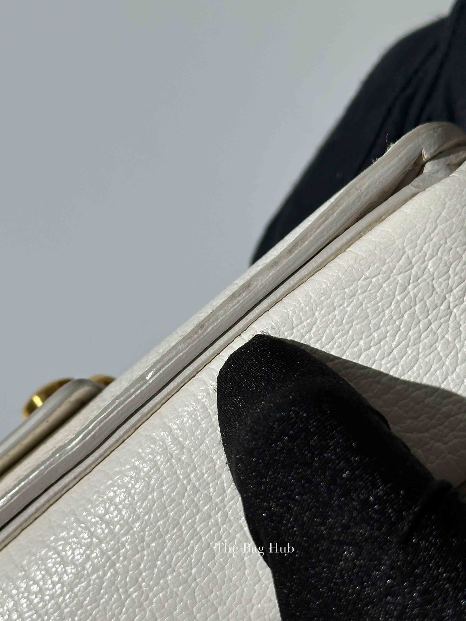 Miu Miu Bianco Leather Madras Pushlock Flap RTC460 Crossbody Bag
