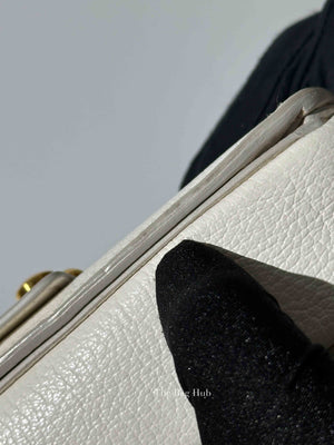 Miu Miu Bianco Leather Madras Pushlock Flap RTC460 Crossbody Bag