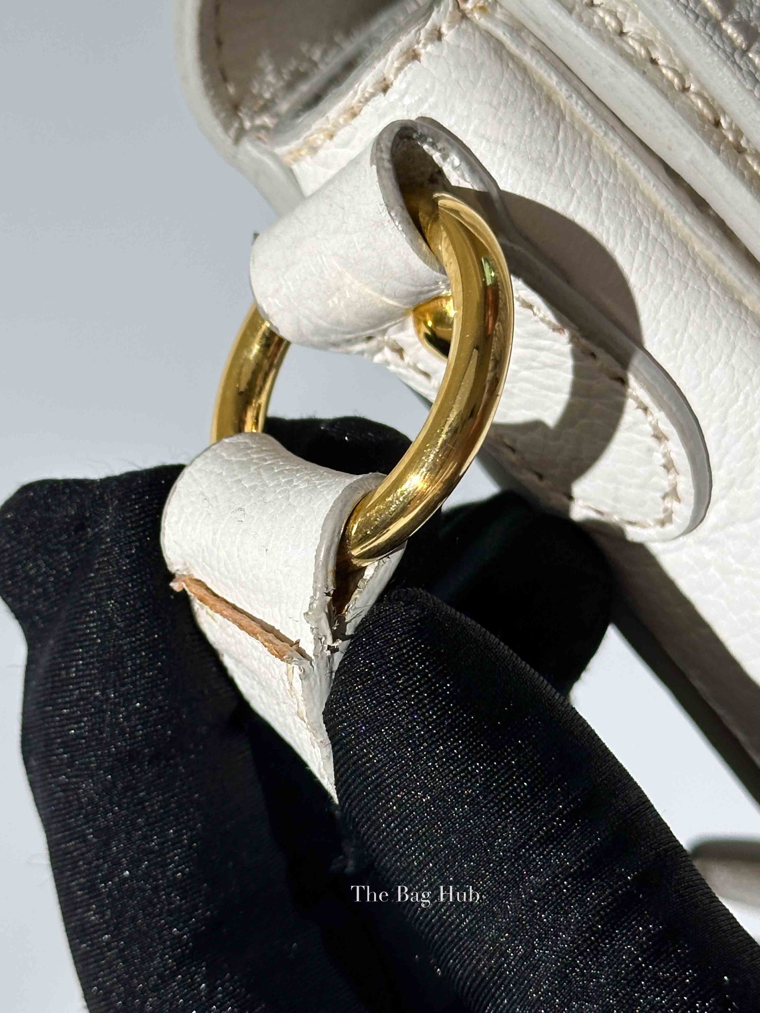 Miu Miu Bianco Leather Madras Pushlock Flap RTC460 Crossbody Bag