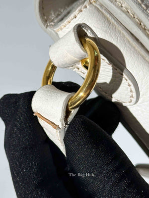 Miu Miu Bianco Leather Madras Pushlock Flap RTC460 Crossbody Bag