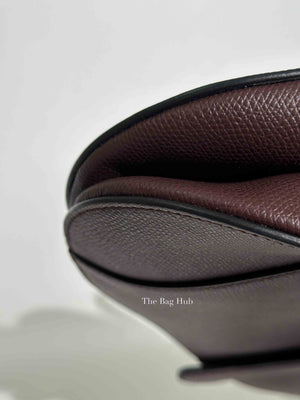 Christian Dior Plum Grained Leather Saddle Medium Bag GHW