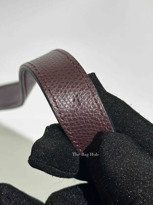 Christian Dior Plum Grained Leather Saddle Medium Bag GHW