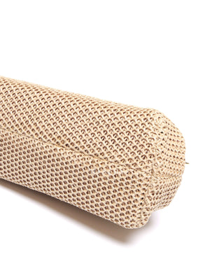 Fendi Natural Sahara Raffia Nappa Macrame Small Fendi First Bag