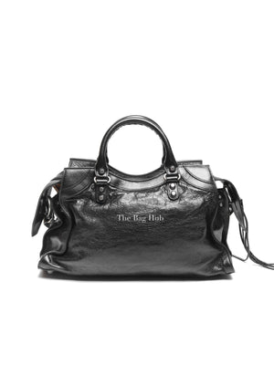 Balenciaga Black Agneau Arena Neo Cagole City Bag