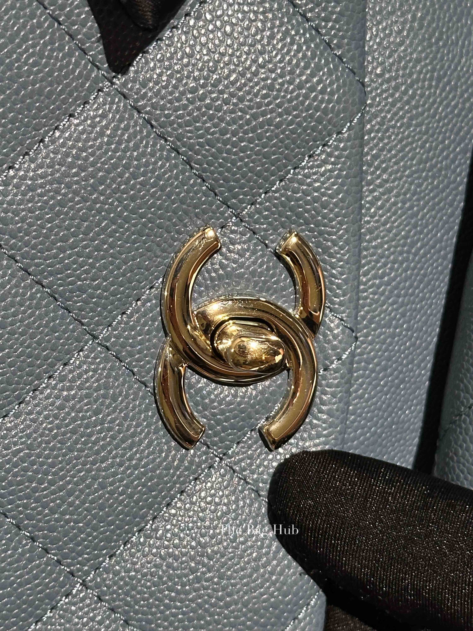 Chanel Blue Shiny Caviar Quilted Small Cargo Duma Backpack